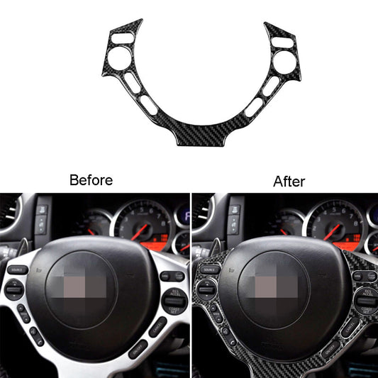 Carbon Fiber Steering Wheel Button Frame Cover Trim for Nissan GT-R R35 2008-16