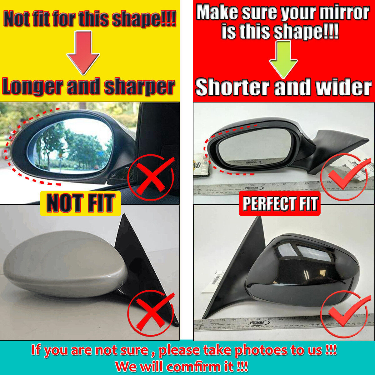 Carbon Fiber Color Mirror Cover Caps for BMW E90 E91 E92 E93 2007-13 Left Right