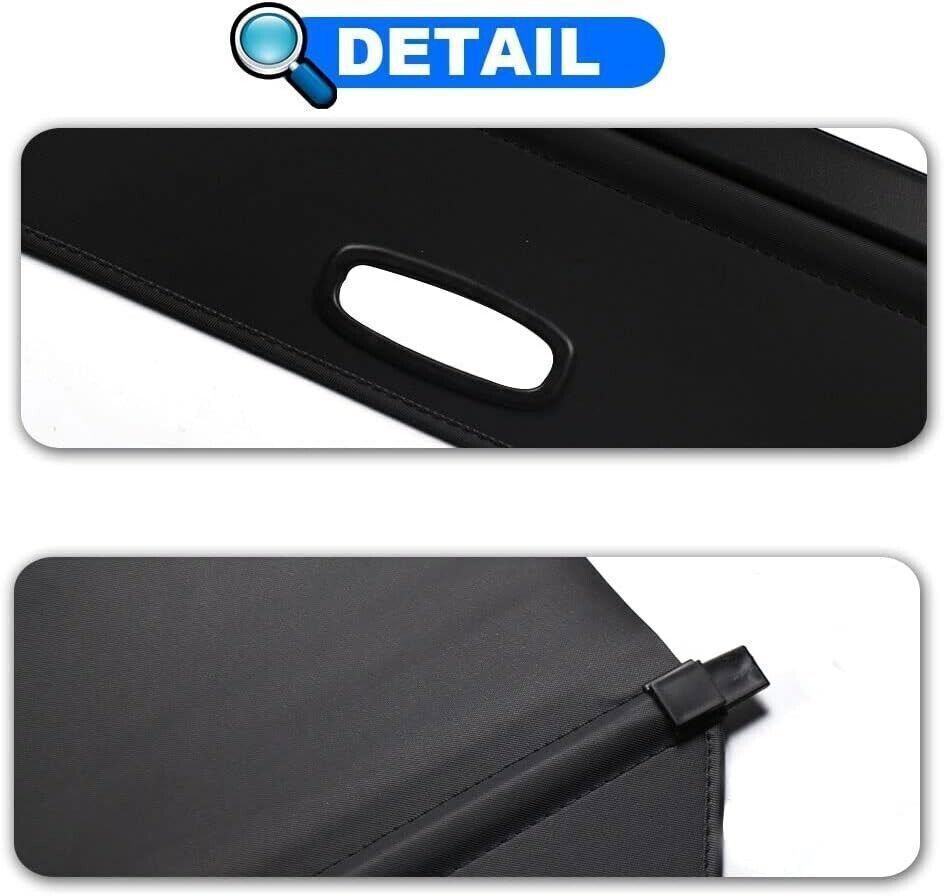 Black Car Trunk Cargo Cover Security Shield Shade Decor for Volvo XC90 2017-2023 n