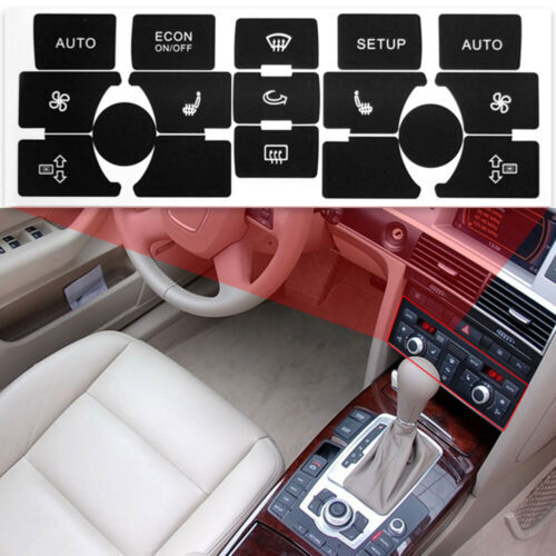 Internal replacement sticker for AC power panel dashboard buttons on 2005-2009 for Audi A6. n