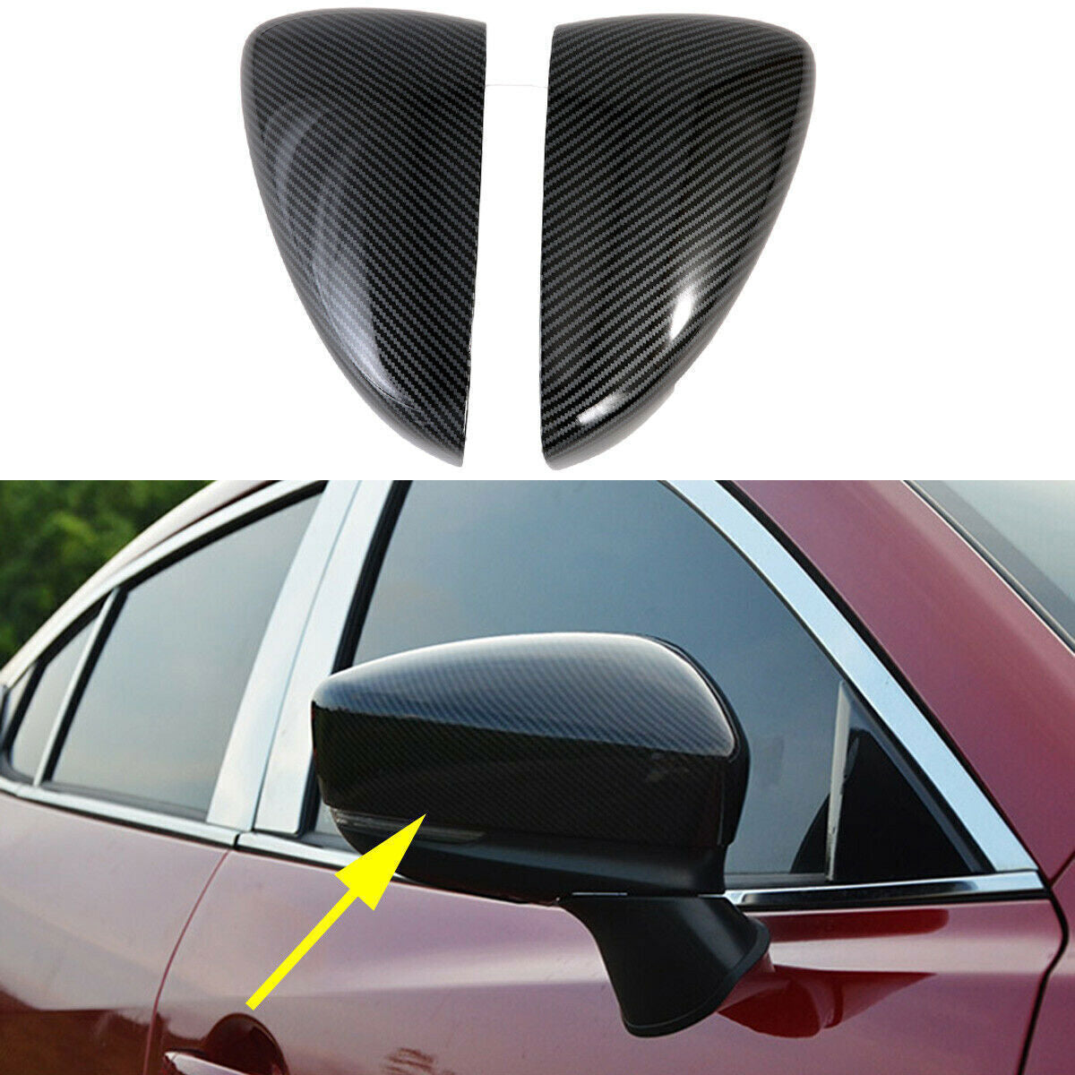 for Camry 2018-2023 Blue Titanium Rearview Mirror Anti-Scratch Strip Trim v