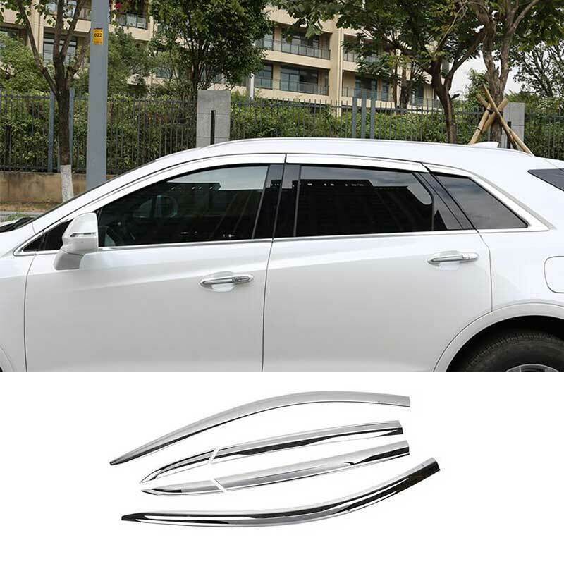 for Cadillac XT5 2017-2024 Chrome Side Window Visor Vent Sun Shade Rain Guard 6P