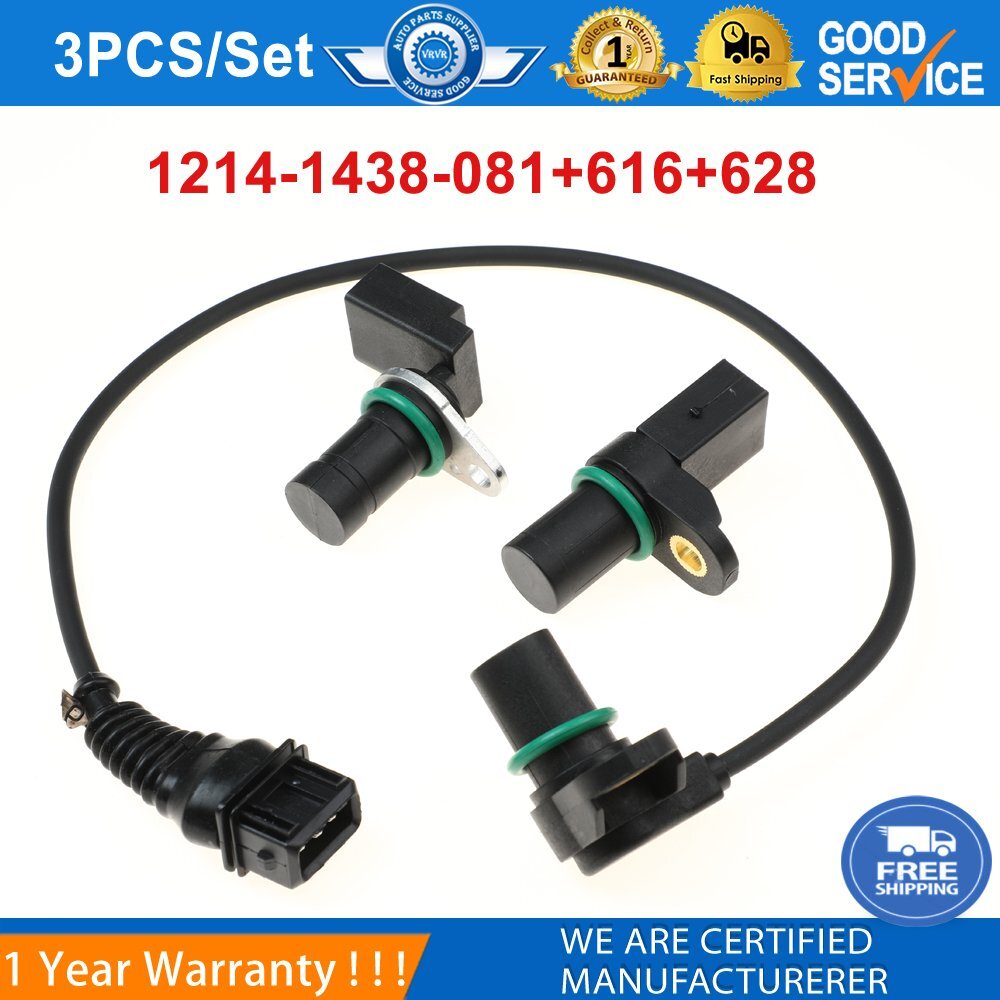 3-piece intake + exhaust camshaft + crank position sensor kit suitable for BMW E46, E39, X3, X5