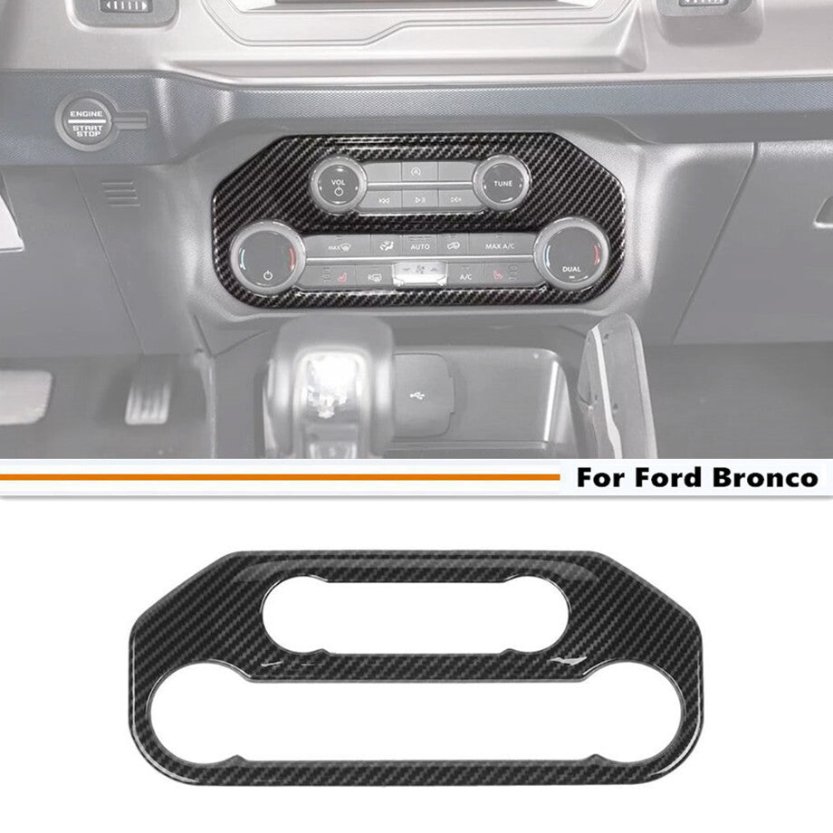 For 2021-2024 Bronco Carbon Fiber Air Conditioning Switch Panel Cover Trim v