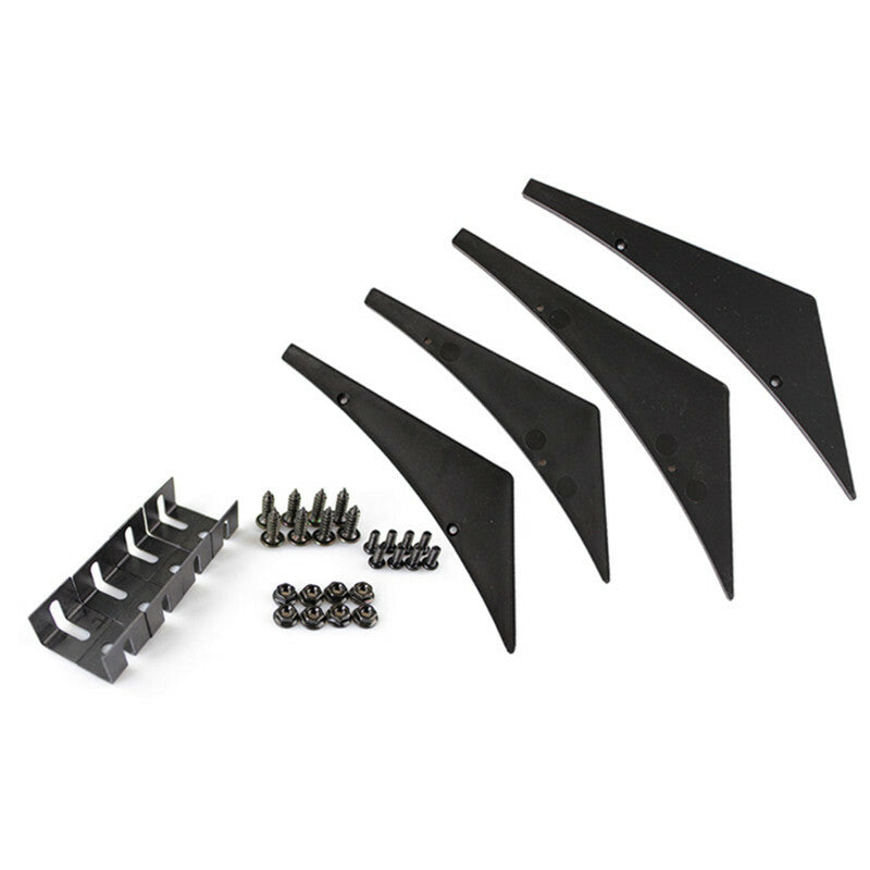 US Front Bumper Lip Diffuser Splitter Fins Body Spoiler Canard Valence Q