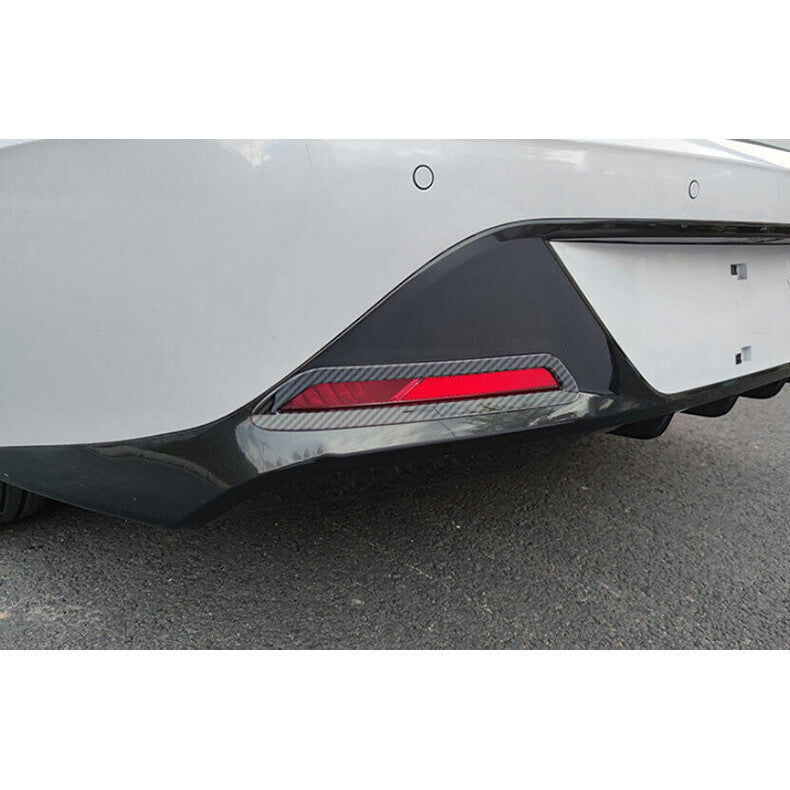 for Hyundai Sonata 2020-2023 Carbon Fiber Rear bumper Fog Light Frame cover Trim