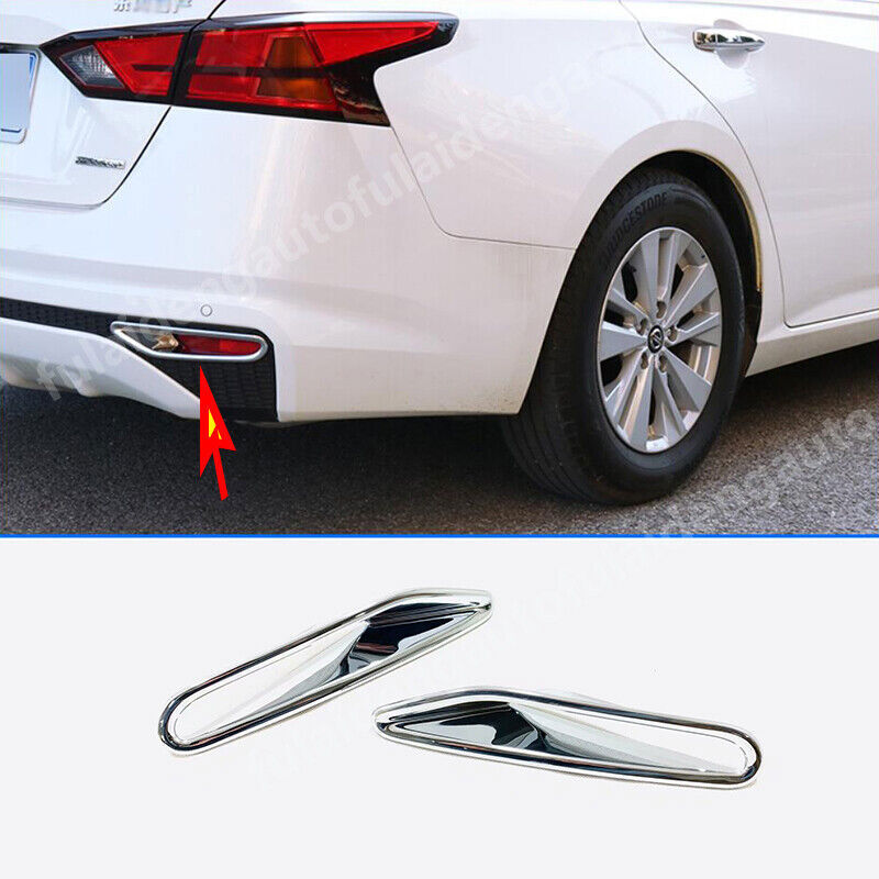 for Nissan Altima 2019-2022 ABS Chrome Rear Fog Tail Light Lamp Frame Cover Trim