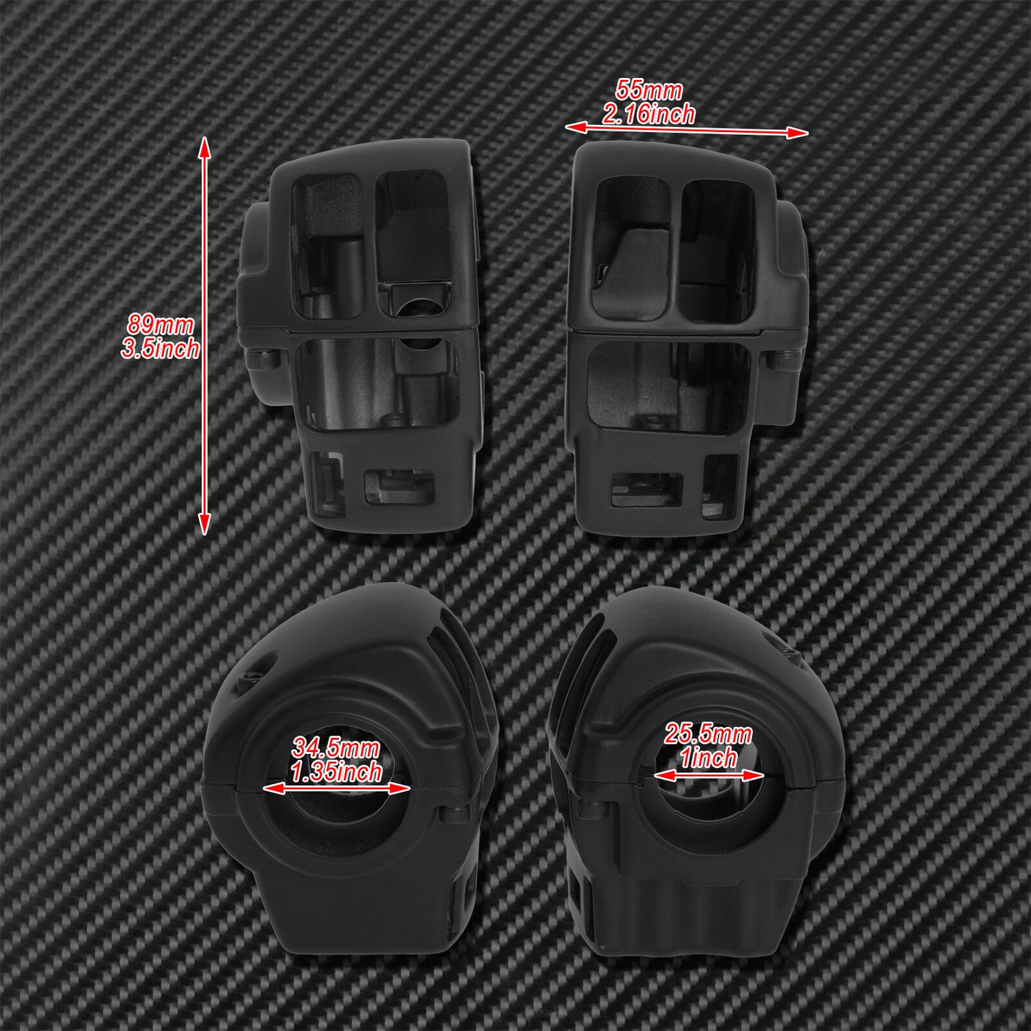 Black Hand Control Switch Housing Cover Fit for Harley Touring Glide 1996-2013 Q