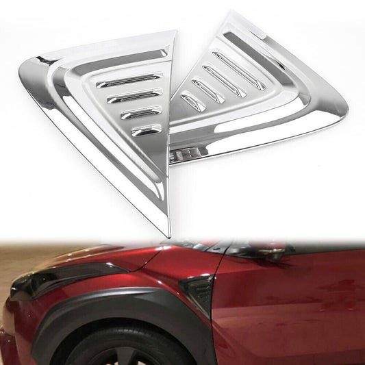 ABS Car Side Fender Air Vent Cover Trim Chrome for Toyota CHR C-HR 2016-2018 17