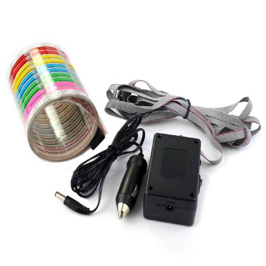 Car Rear Windshield Decor LED Light Sound Activated Music Rhythm Atmosphere Lamp Q