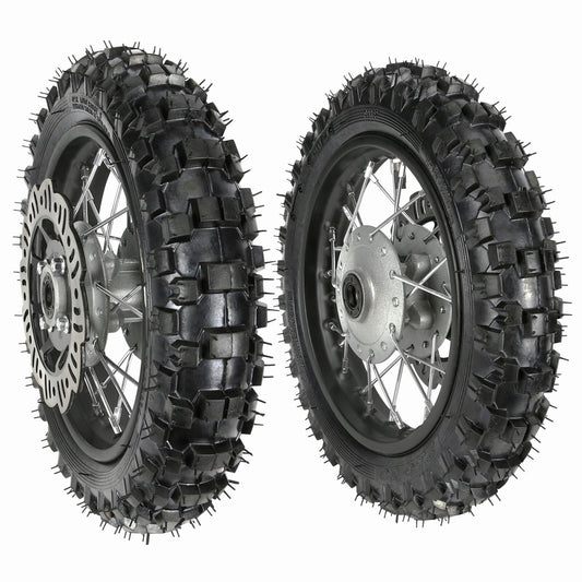 Front 2.50 - 10 + Rear 3.00 - 10 Wheels and Tires Disc Brake Pit Dirt Bike SSR XR50 CRF50