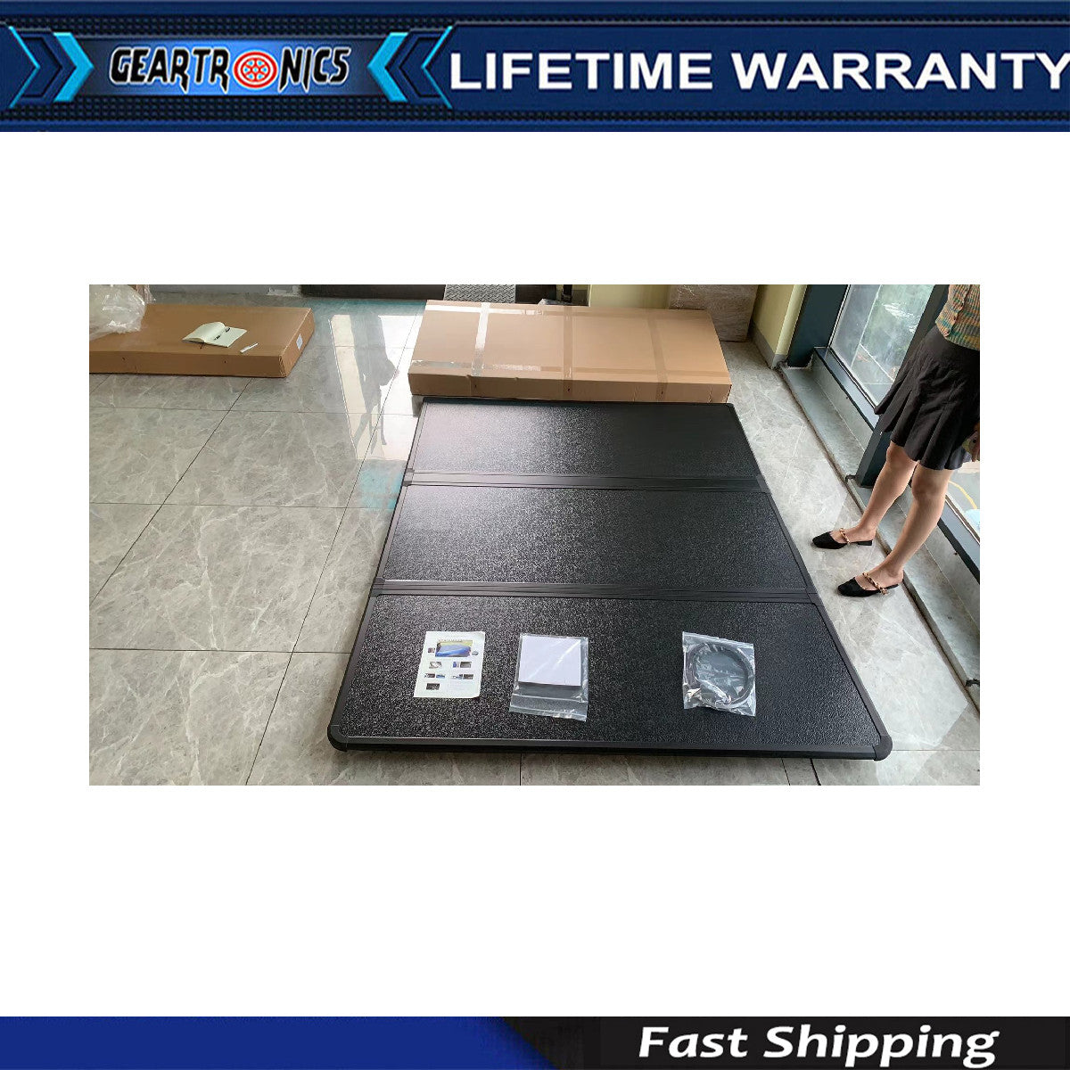 6.5ft Tonneau Cover Hard Tri-Folding Truck Bed for 2004-2015 for Nissan Titan KY