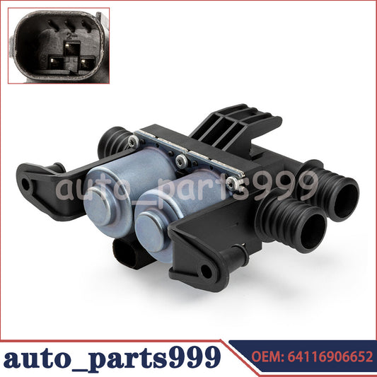 Heater control valve with dual solenoid valves suitable for E39, E53, X5, M5, 545i, 745i, 64116906652- n
