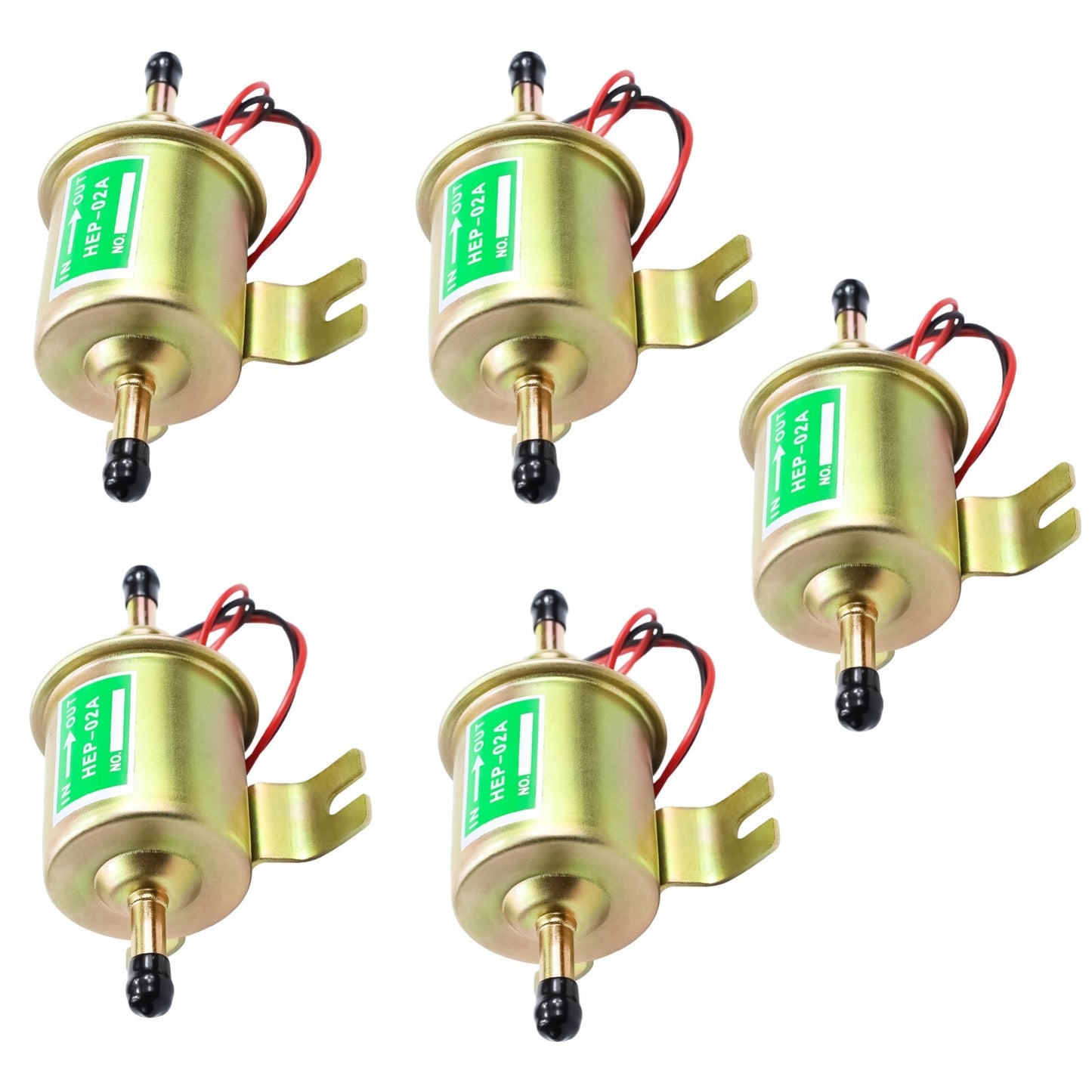 5xElectric Fuel Pump for Lawn Mower Carburetor Gas Diesel Engine 2.5-4psi HEP-02
