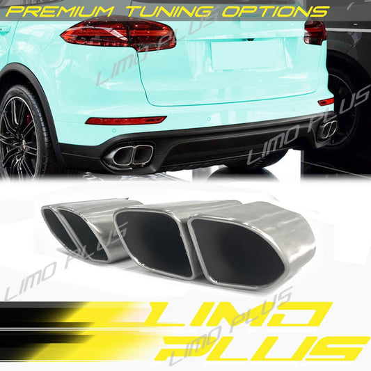 for Porsche for Cayenne V8 short-tube turbocharged square exhaust tips (2015-2018) Q