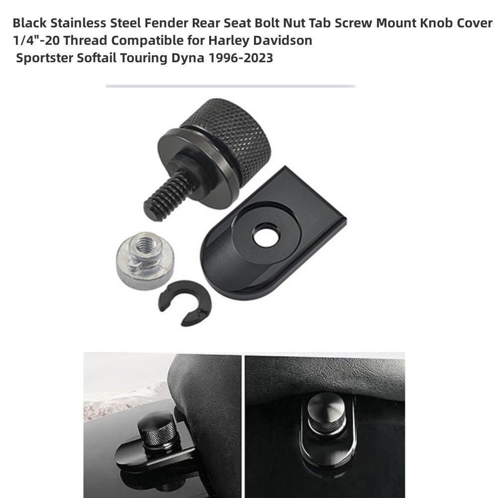 Black motor for seat bolt clip screw mounting tool holder for Harley Road King Touring