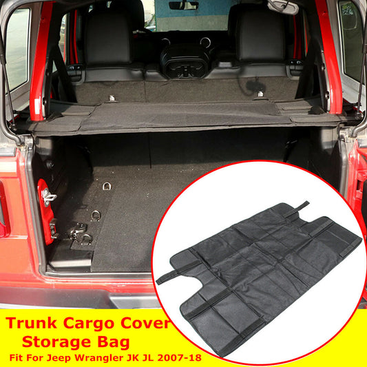 1-piece car trunk mat/cargo cover/sunshade storage bag suitable for Jeep for Wrangler JK JL 07-18- n