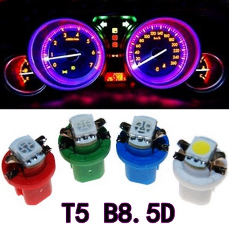 50Pcs T5 5050 1SMD LED Indicator Gauge Dashboard Dash Side Lights Bulbs 5 Colors Q
