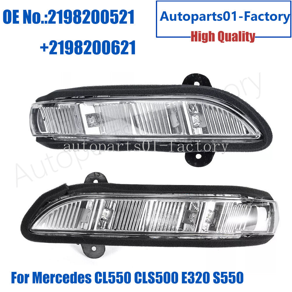 1Pair L+R Side Mirror Turn Signal Light Fits for Mercedes CL550 CLS500 E320 S550