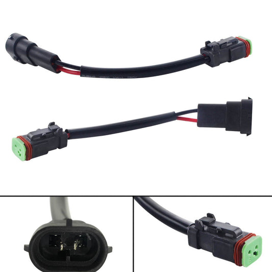 Heavy-duty wire adapters from H8/H11 to Deutsch connectors for fog light converters Q