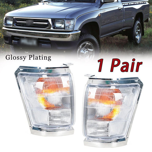 1. Double wide-angle headlight chrome frame for Toyota Hilux 1997-2001