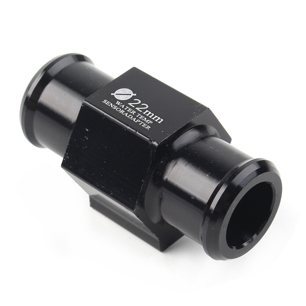 Black 22mm Water Temperature Pipe Gauge Meter Radiator Sensor Hose Adapter