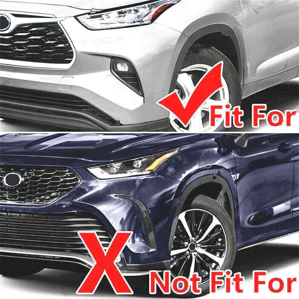 Carbon Fiber 2PCS Front Fog Light Cover Trim Fit for Toyota Highlander 2020-2024