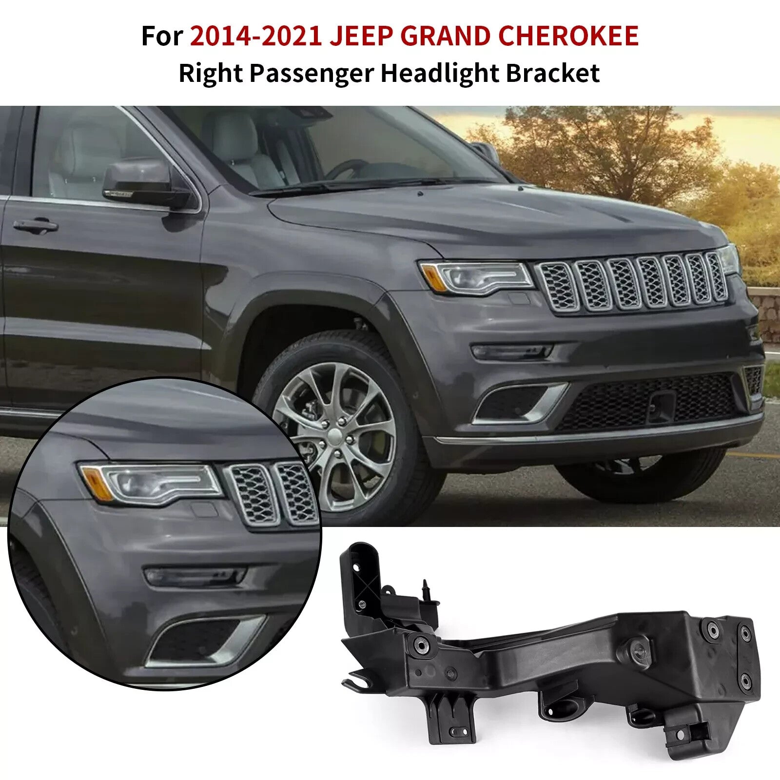 Headlight bracket, passenger side, for Jeep Grand Cherokee 2014 - 2021