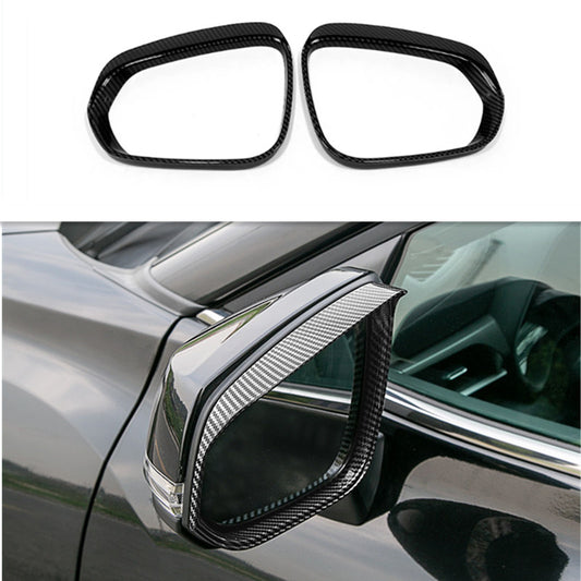 Carbon fiber mirror rain guard trim for Toyota Tacoma 2016-2023