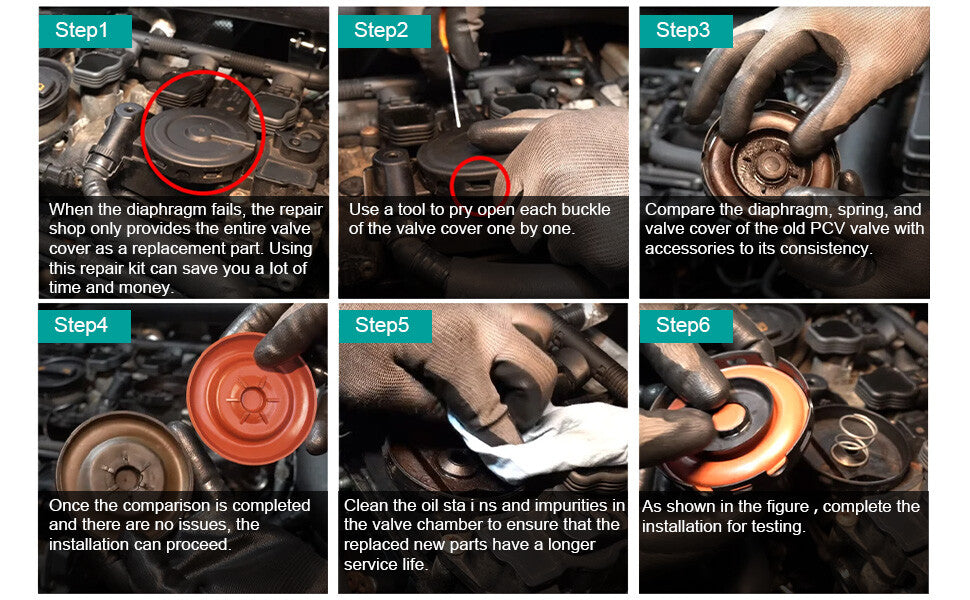 PCV valve repair kit for Audi A3, A4, Q5, TT, for Golf , for Jetta , for Passat 2.0L, 2.5L. 917-064- v