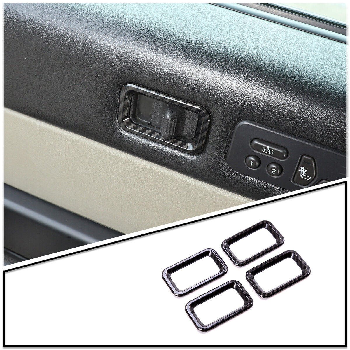 Smooth black ABS car exterior rear mirror cover suitable for Subaru WRX 2021-2023 - v