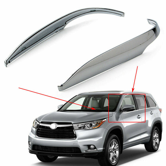 2PCS Chrome Trim Cover Set- Side Rearview Mirror for Toyota Highlander 2014-2019
