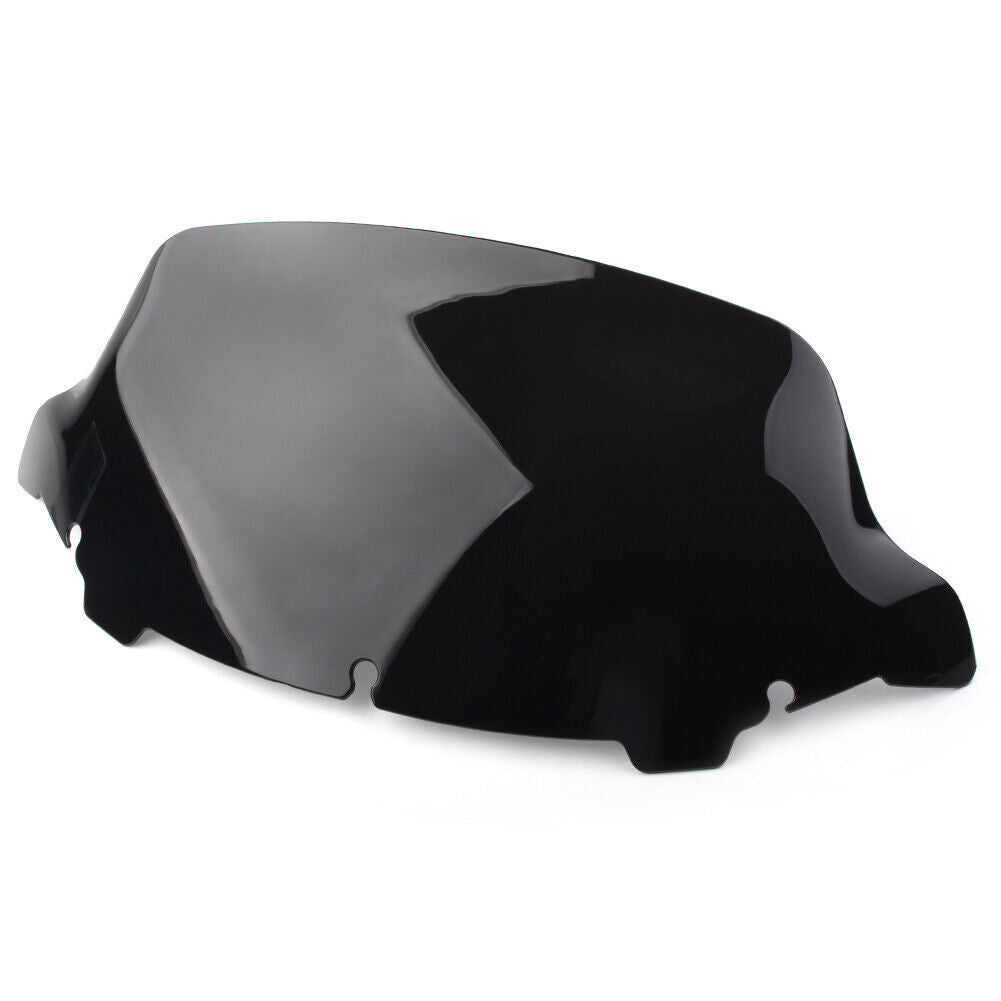 Black 10.5-inch wave windshield suitable for Harley Touring Electra Glide 14-24 n
