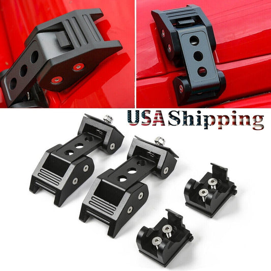 Solid Steel Locking Hood Catch Latches for Jeep for Wrangler JK JKU Sports 2007-2018