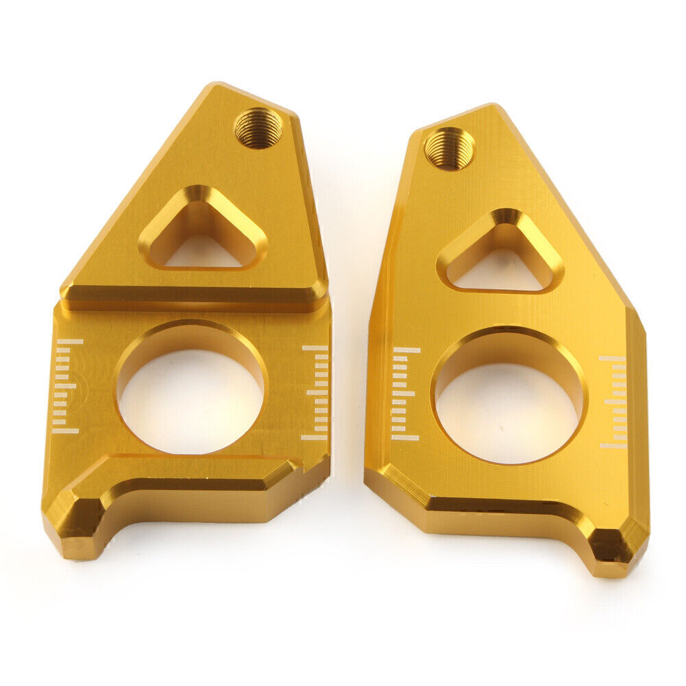 Achse Kette Einsteller Bl?cke Gold Fur for Yamaha YZF R1 FZ8 FZ1 TMAX 530