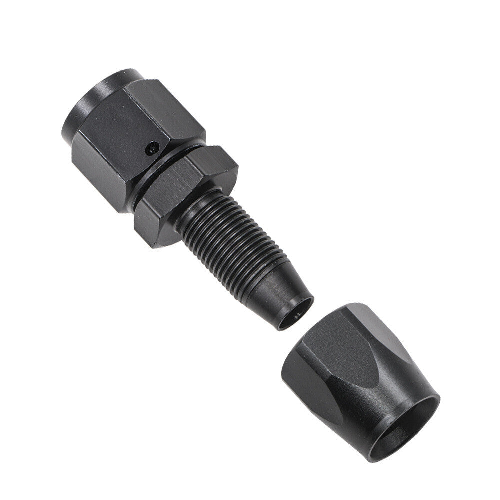 4Pcs Universal Straight AN6-0¡ã Swivel Hose End Fitting Adapter Black For Fuel