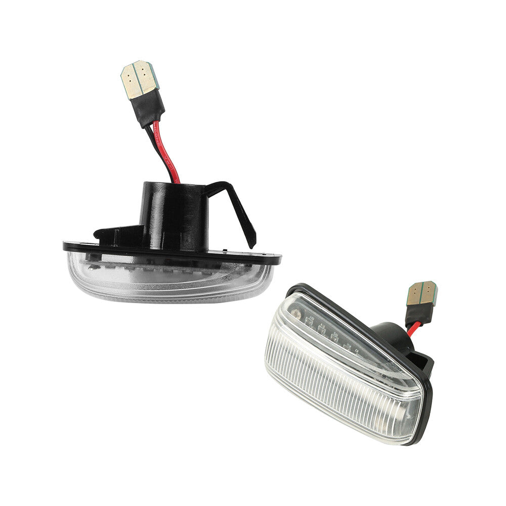 Pair LED Side Marker Indicator Light Repeater Clear For Saxo Xantia Xsara Expert Q