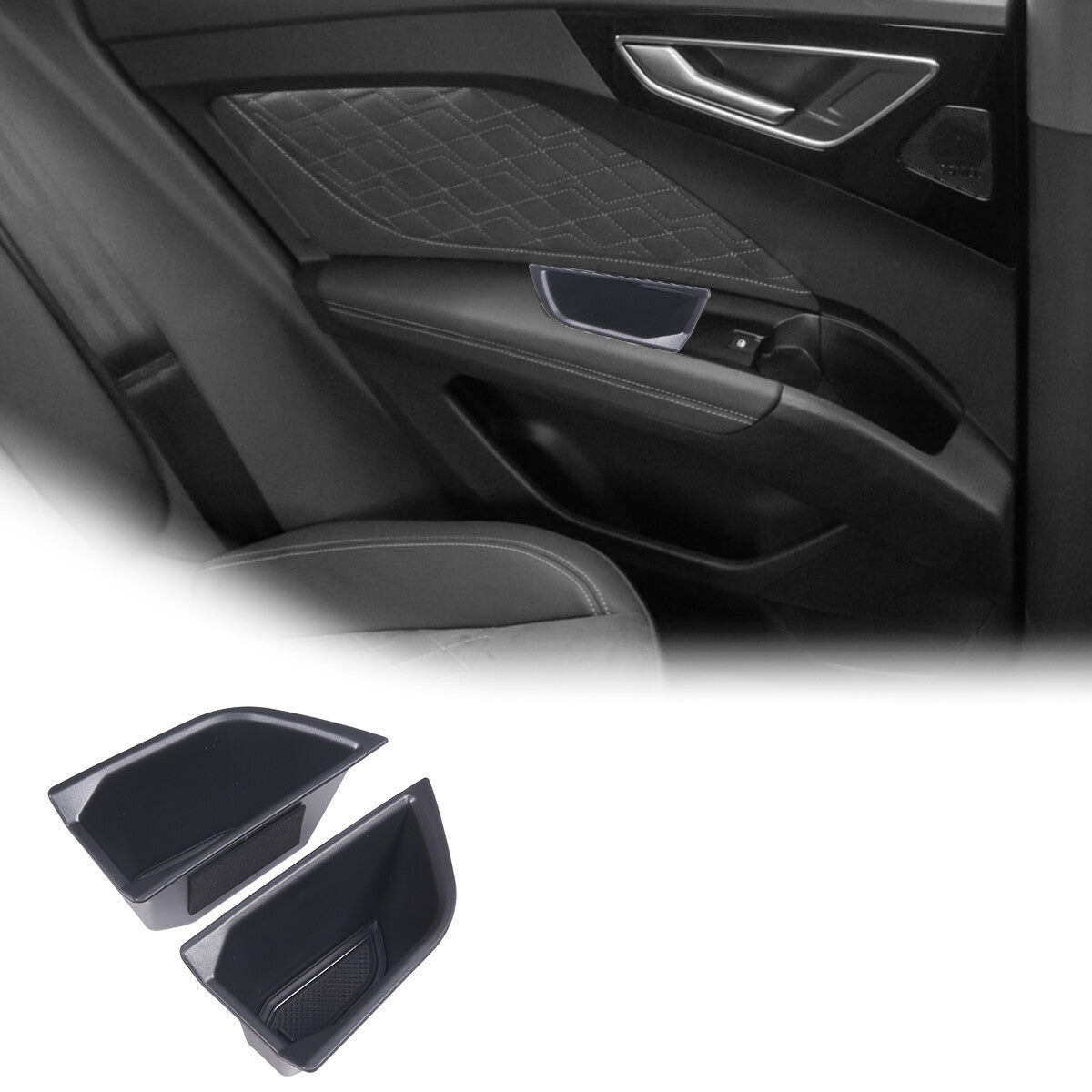 2-Pack Matte Black ABS Door Mirror Covers for Titan 2016-23 - v