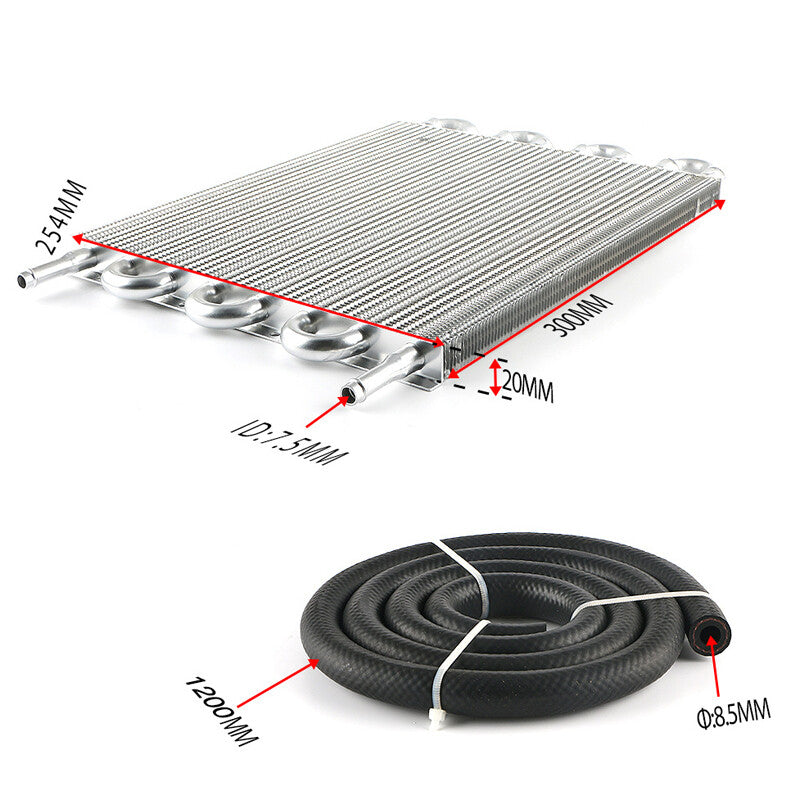 8-pin and FIN gearbox oil cooler with radiator converter mounting kit - n