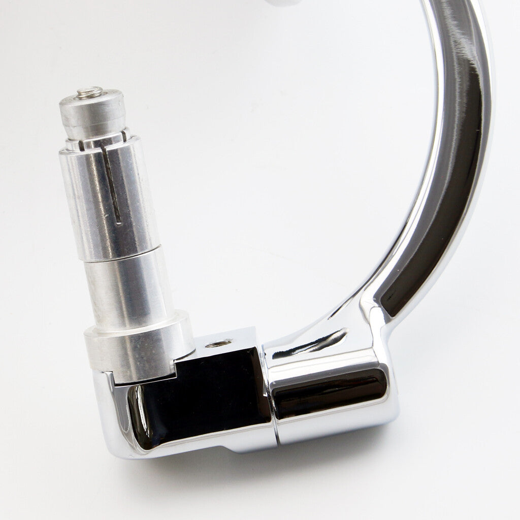 Motorcycle Side Mirrors Rearview Mirrors silver Cruiser Chopper Bobber CafeRacer