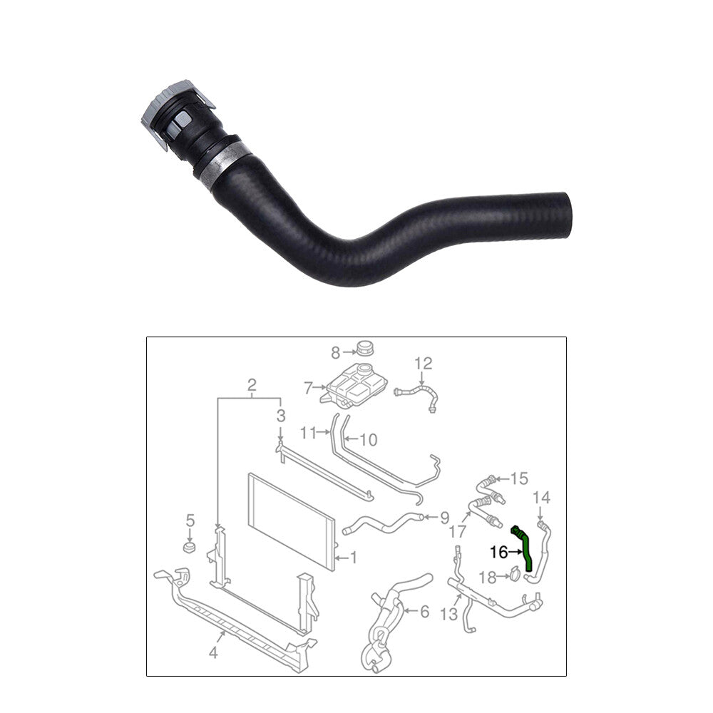 Fits For C30 C70 2008-2013 S40 V50 2005-2011 Engine HVAC Heater Outle Hose Black Q