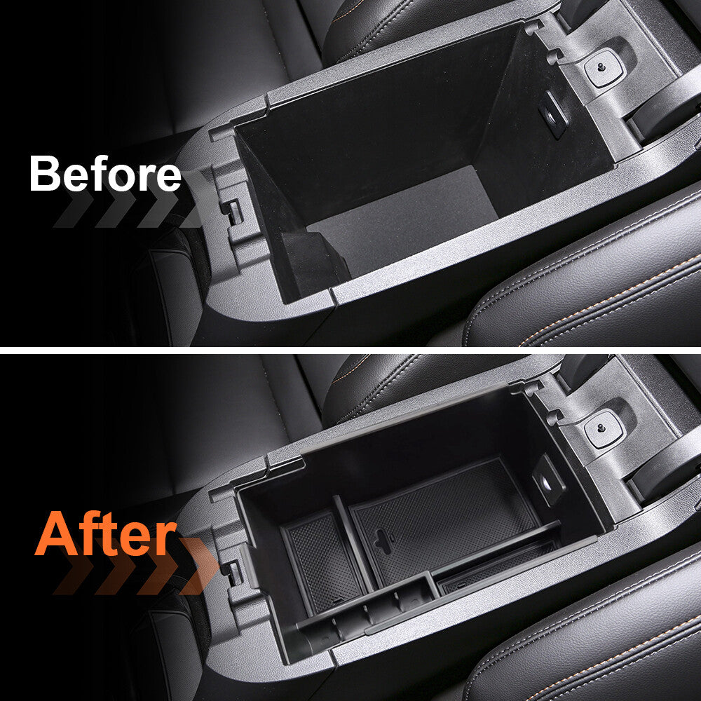 Fits 2018-2024 for Chevy Equinox Center Console Armrest Storage Box Organizers Tray Q