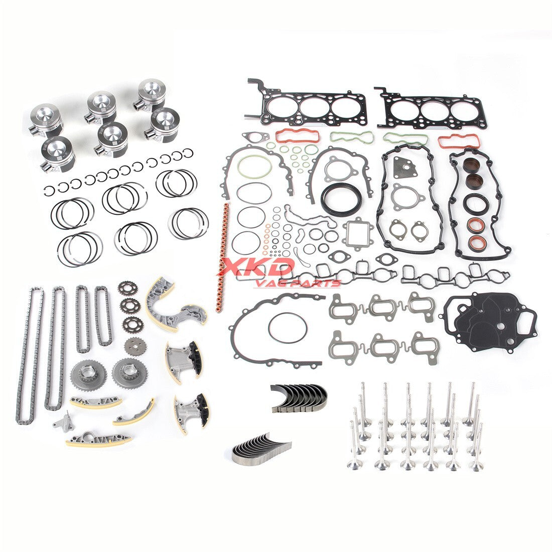 3.0TDI Washer Rebuild, Piston and Timing Chain Kit Suitable for BKS BUN BPP ASB