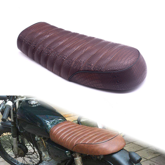 Brown Flat Brat Saddle Serpentine Vintage Cafe Racer for Seat for Honda CB350 CB400 Q