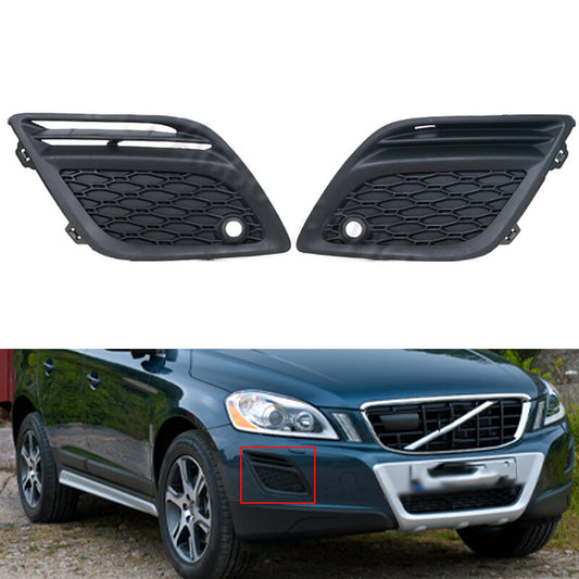 Pair Front Bumper Grille Fog Light Cover Style Parts for Volvo XC60 2010-2013