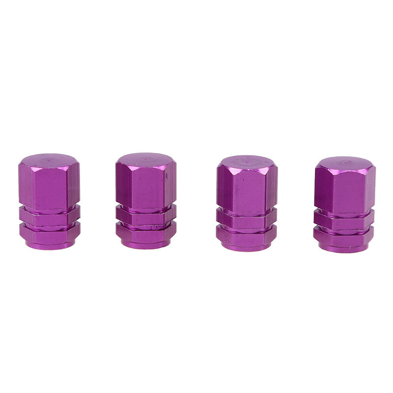 4Pcs Aluminum Car Motorcycle Bike Wheel Tire Valve Caps Tyre Rim Stem PURPLE