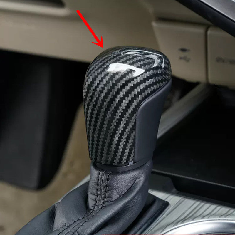 Carbon Fiber Look Gear Shift Knob Trim 1pcs for Toyota for Corolla Cross 2022-2024