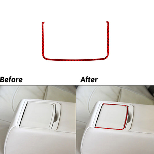Red Carbon Fiber Interior Steering Wheel Cover Trim for Model Y /3 2017-22 v