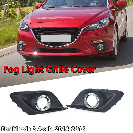 for Mazda 3 Axela 2014-2016 Fog Light Grille Cover Headlight Fog Lamp Frame Hood v