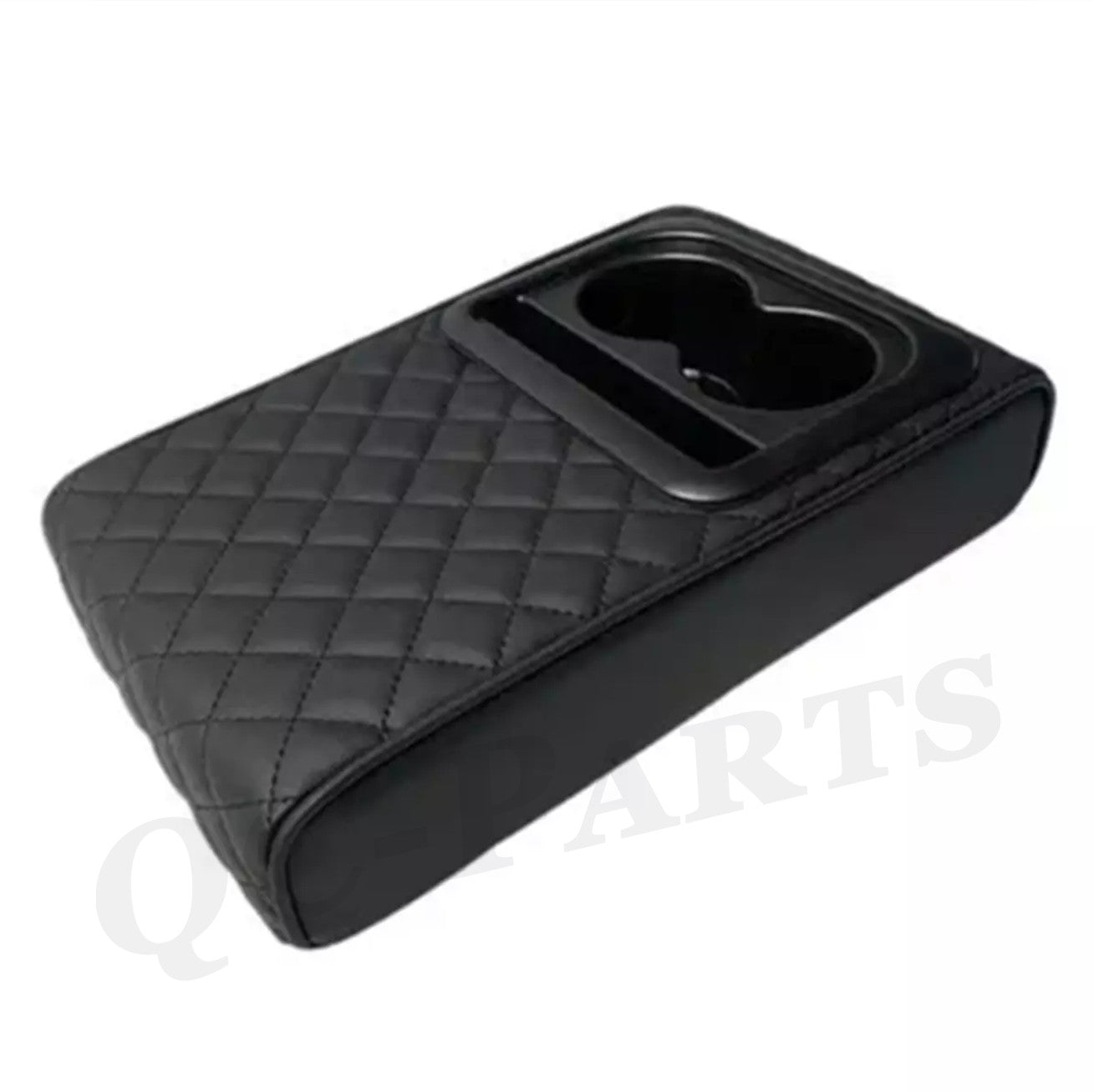 Black armrest cushion protective cover, center console box backrest cushion protective accessory for cars.